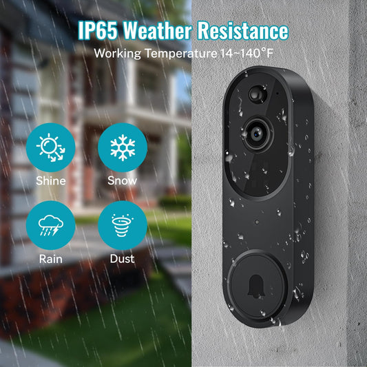 AA51 1080P WiFi Doorbell Camera – 2-Way Audio + Night Vision | 32% OFF Today